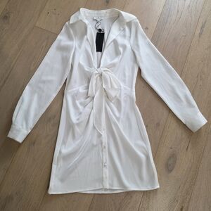 Gianni Bini White Satin Dress